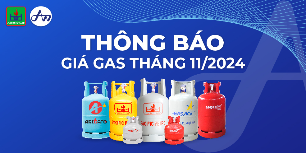 Thông báo giá gas tháng 11/2024