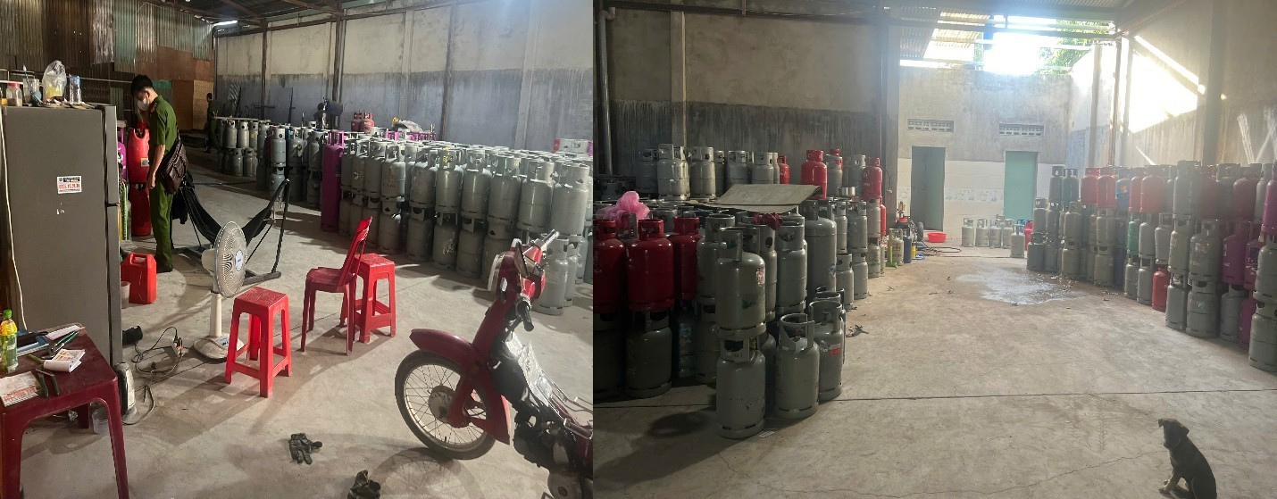 Kiểm tra cơ sở gas của ông Nguyễn Trọng Nghĩa