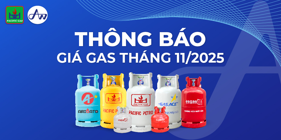 thông báo giá gas pacific petro tháng 11/2025