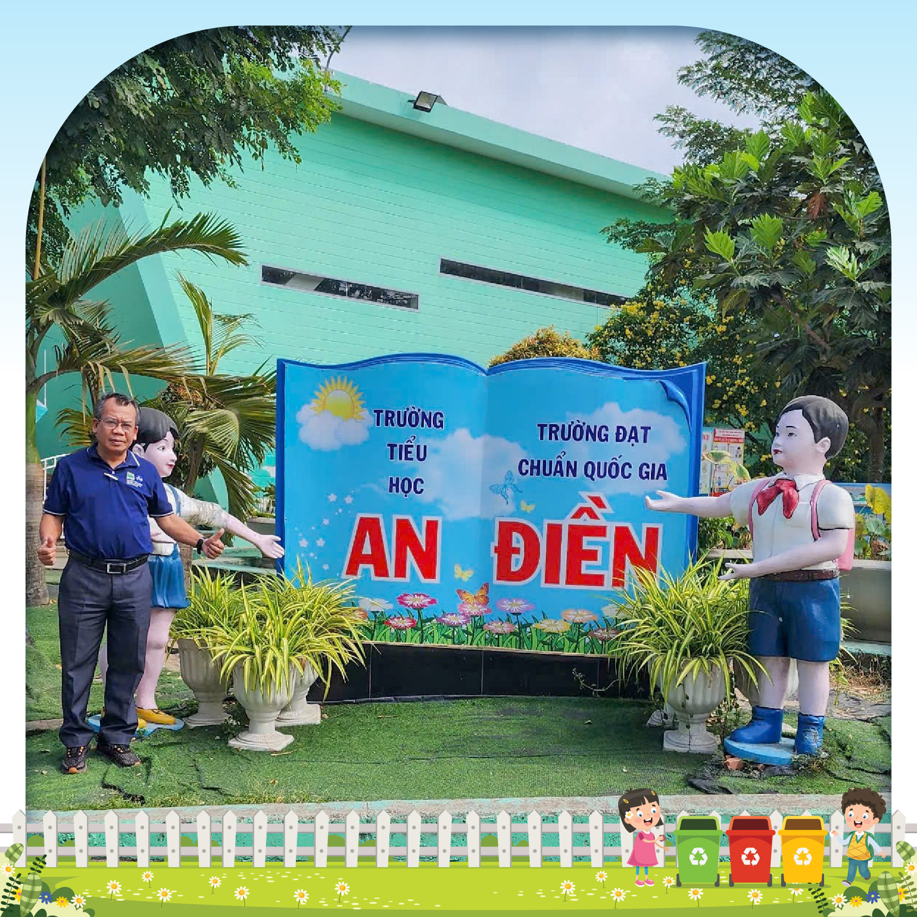 Ông Nguyễn Văn Hưng - GĐ HCNS công ty Pacific Petro đến thăm Trường TH An Điền