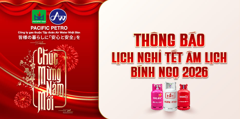 lịch nghỉ tết âm lịch Bính Ngọ 2026 công ty gas Pacific Petro