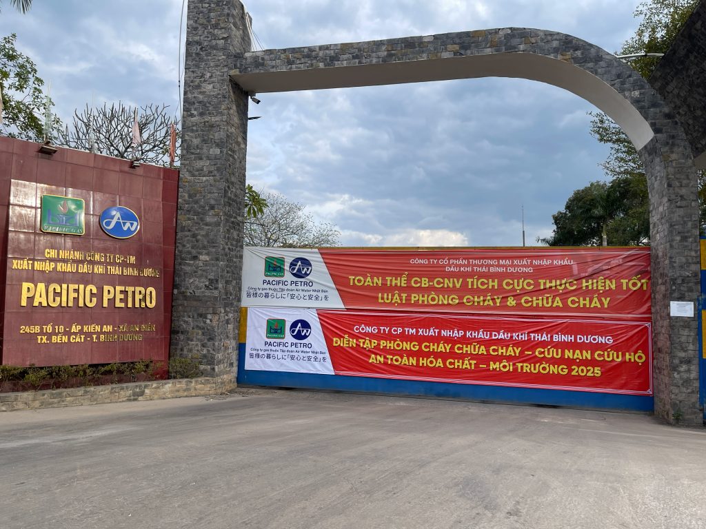 diễn tập phòng cháy chữa cháy & cứu nạn cứu hộ công ty gas nhật bản pacific petro